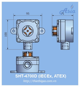 CẢM BIẾN GAS PHÒNG NỔ IECEx ATEX SHT-4700D